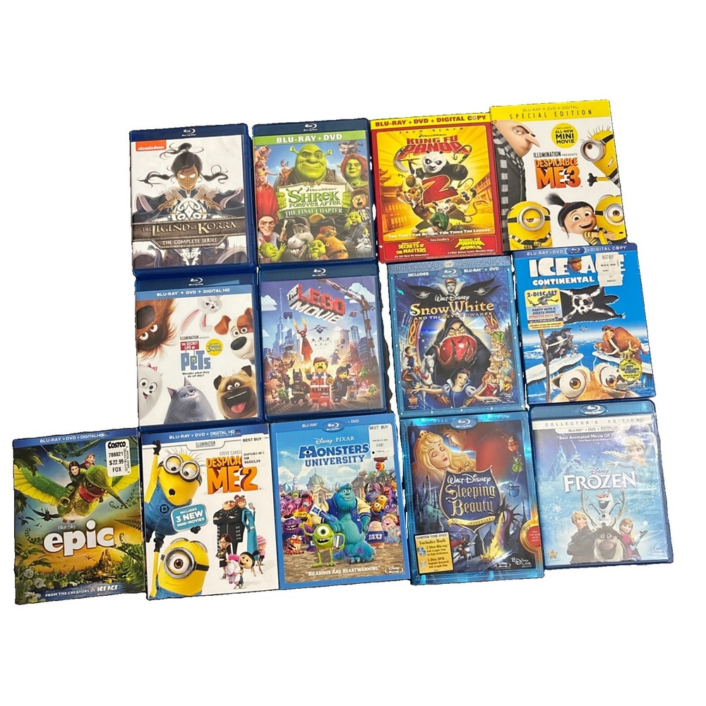 Lot Of 20 Blu Ray Movies Kid/Family Theme